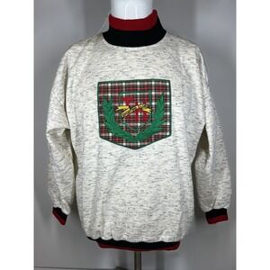 Vintage NWT 1989 Mister Noah High Collared Fleece Dad Gift Sweater Mens SZ Large